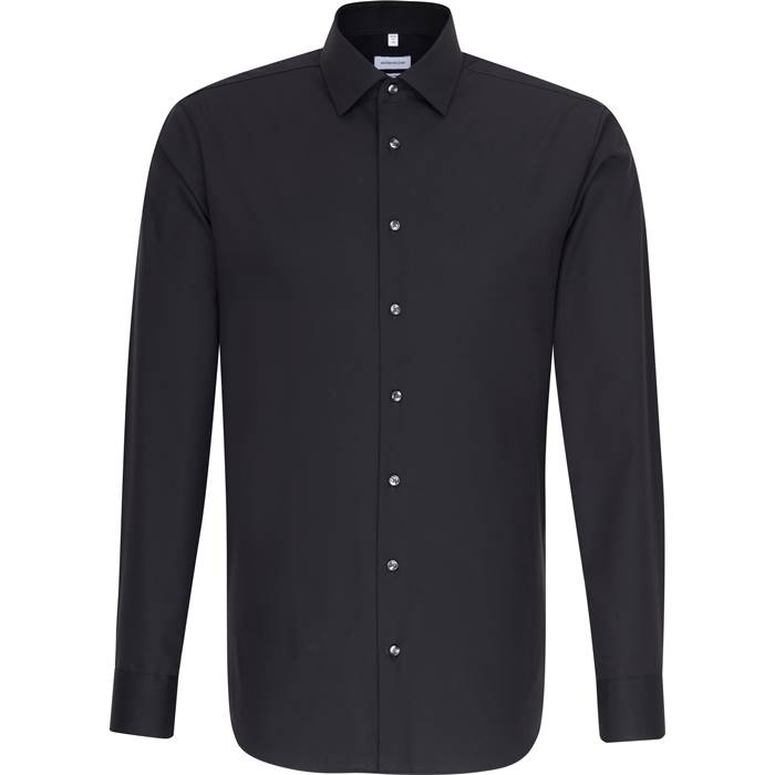 78.1000 Seidensticker - Shirt Shaped LSL black .002