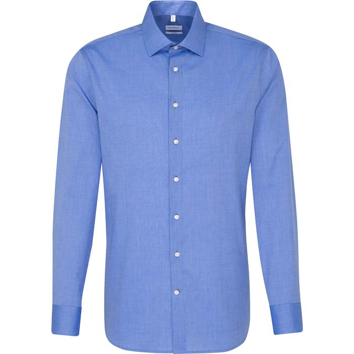 78.1000 Seidensticker - Shirt Shaped LSL mid blue .c45