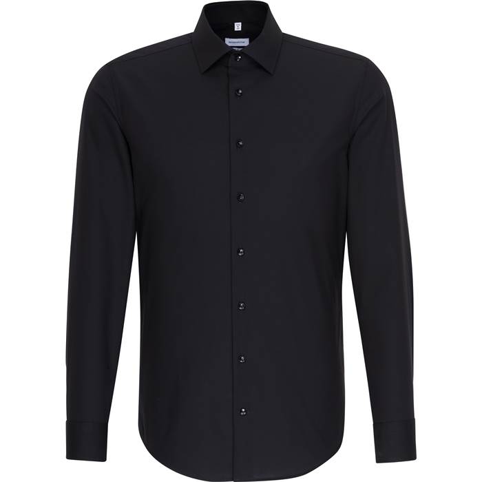 78.5198 Seidensticker - Shirt Slim LSL black .002