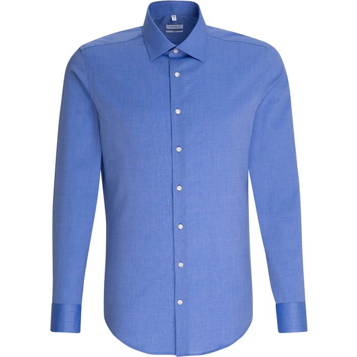 78.5198 Seidensticker - Shirt Slim LSL mid blue .c45