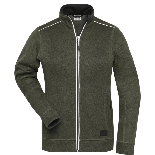 olive melange/black