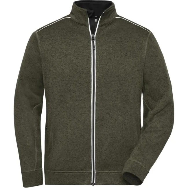 olive melange/black