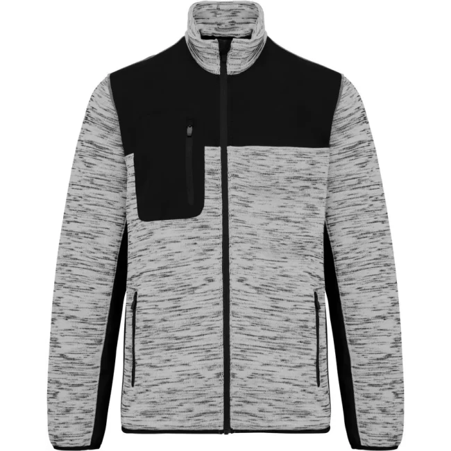 light grey melange/black