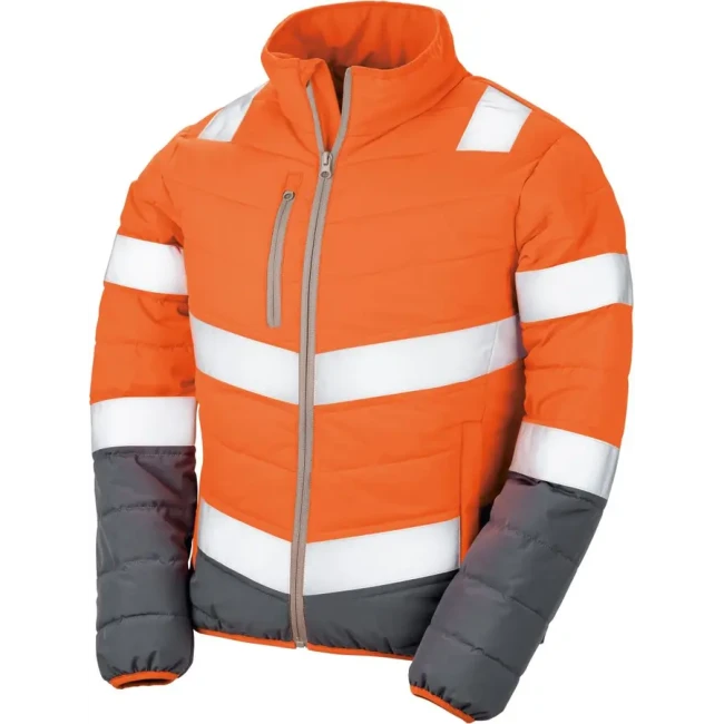 fluorescent orange/grey