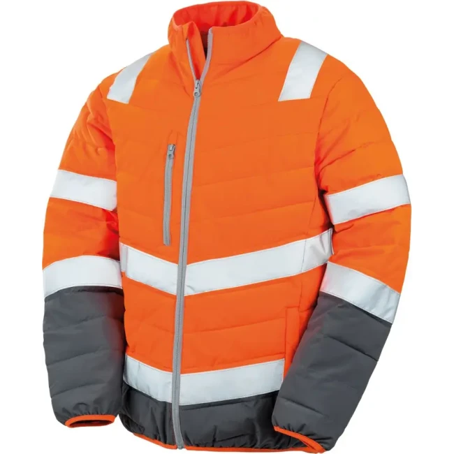 fluorescent orange/grey