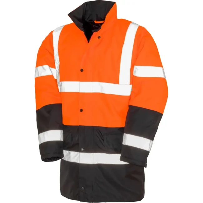 fluorescent orange/black