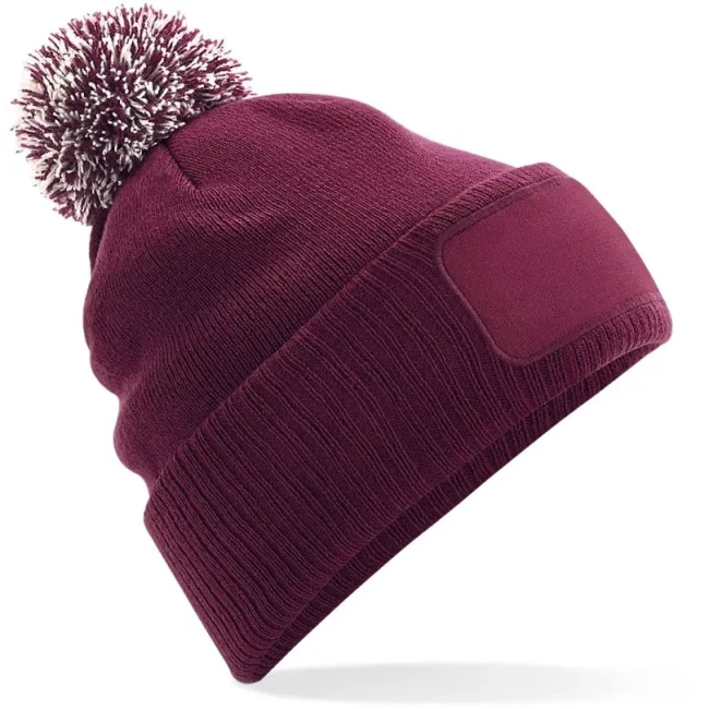 burgundy/off white